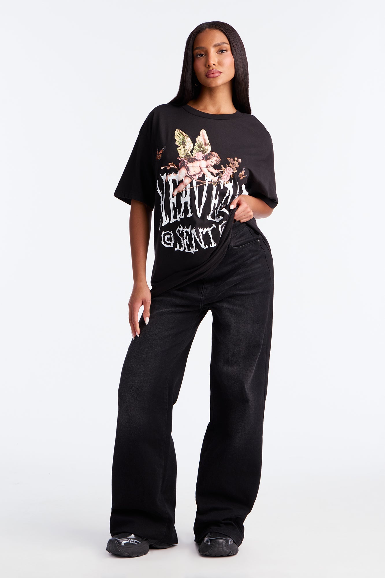 Heaven Sent Cherub Tee - Black