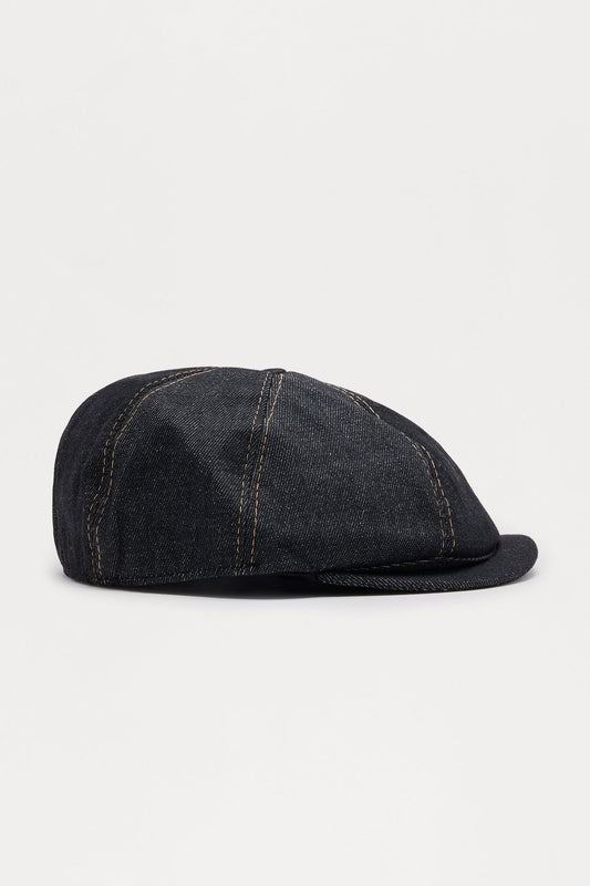 Hot Off The Press Cabbie Hat - Dark Wash