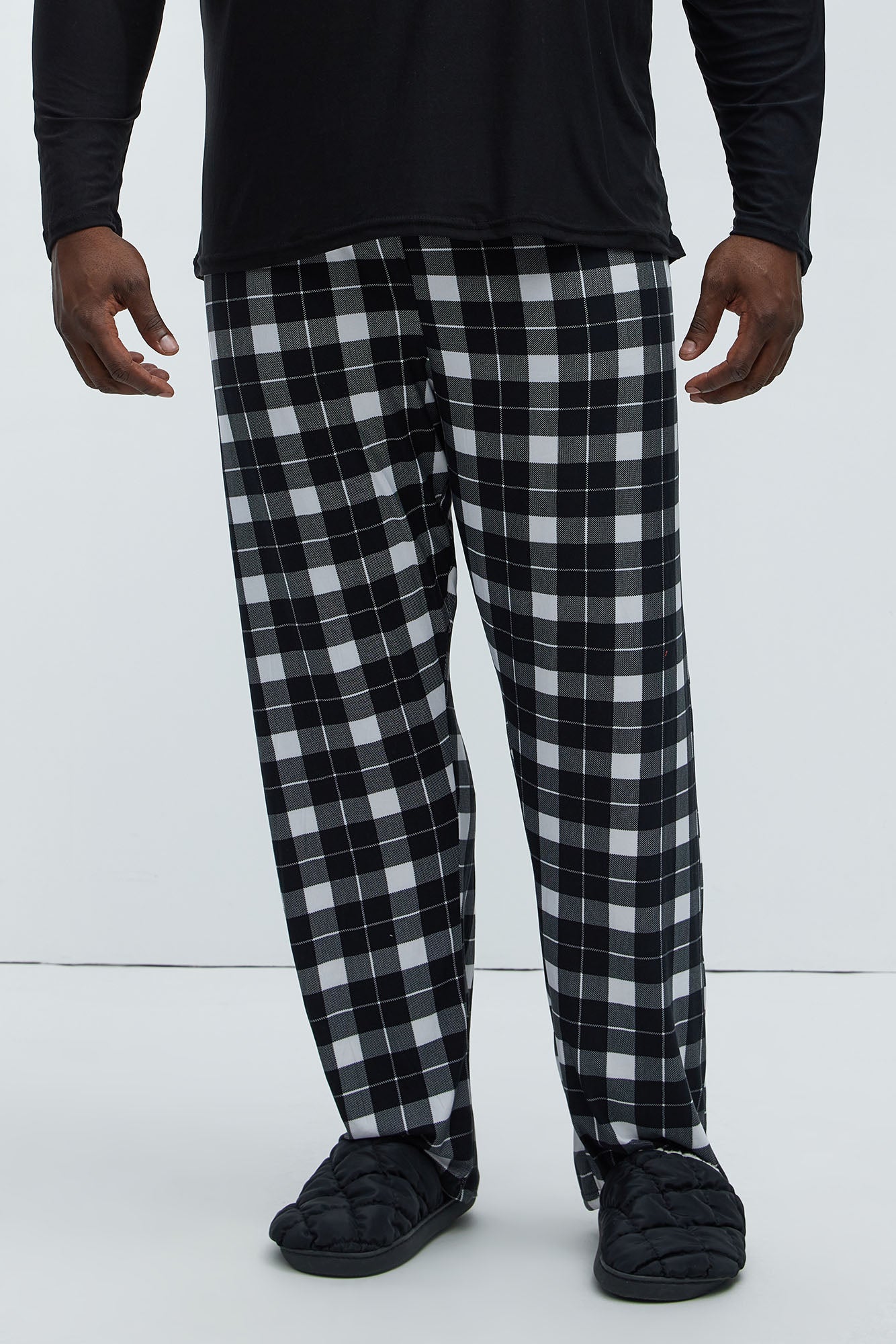 I'm With Naughty Christmas Holiday PJ Set - Black