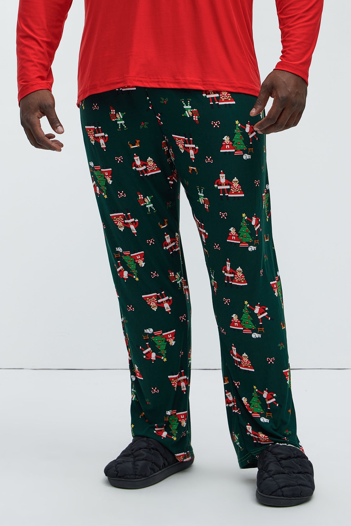 Dear Santa We Tried Holiday PJ Set - Black/combo