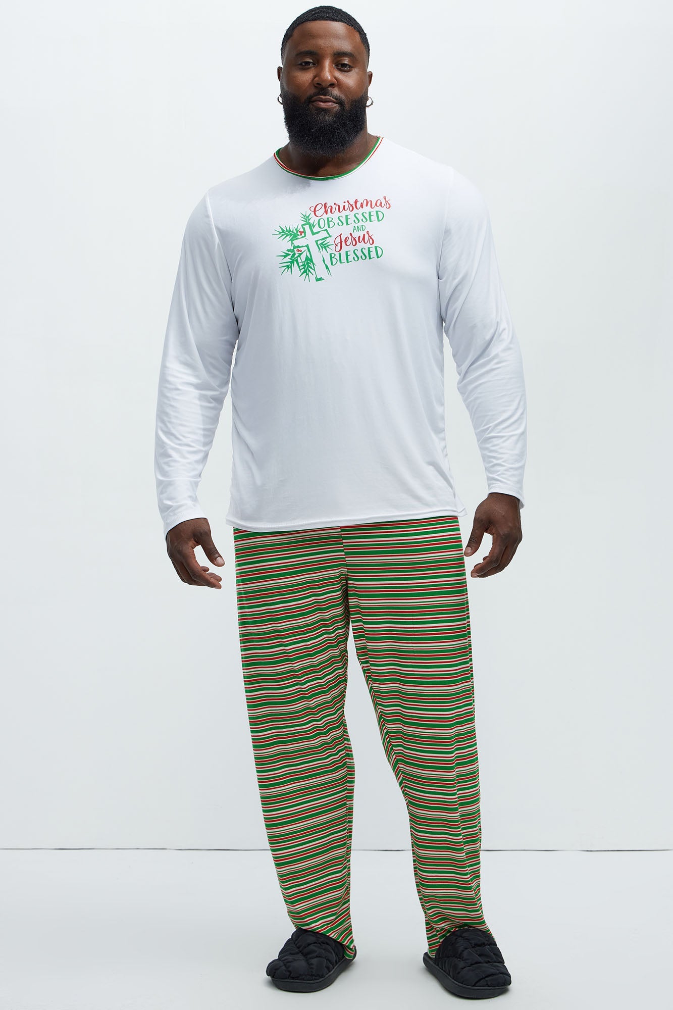 Reason For The Season Holiday PJ Set - White/combo