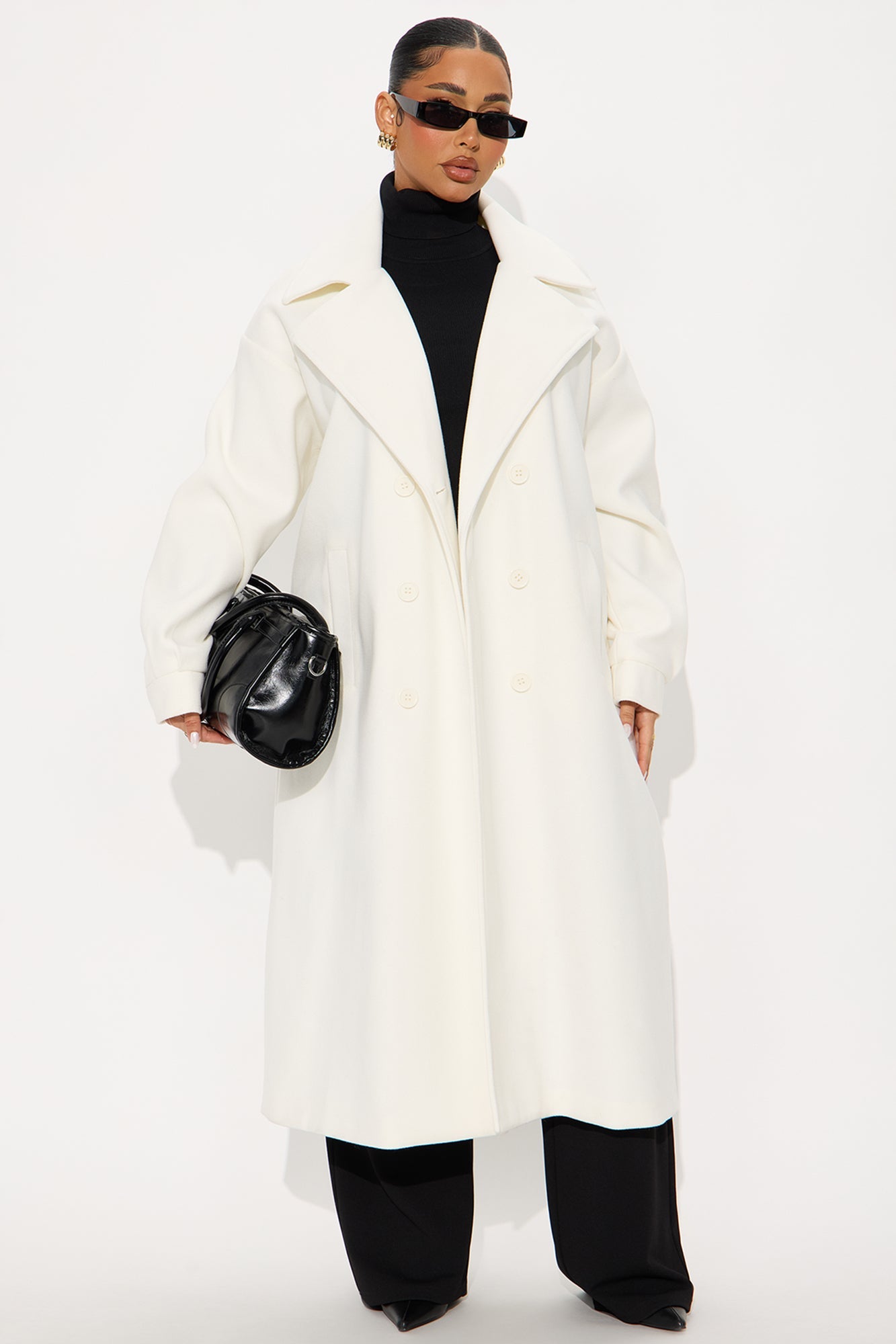 Miranda Wool Trench Coat - Ivory