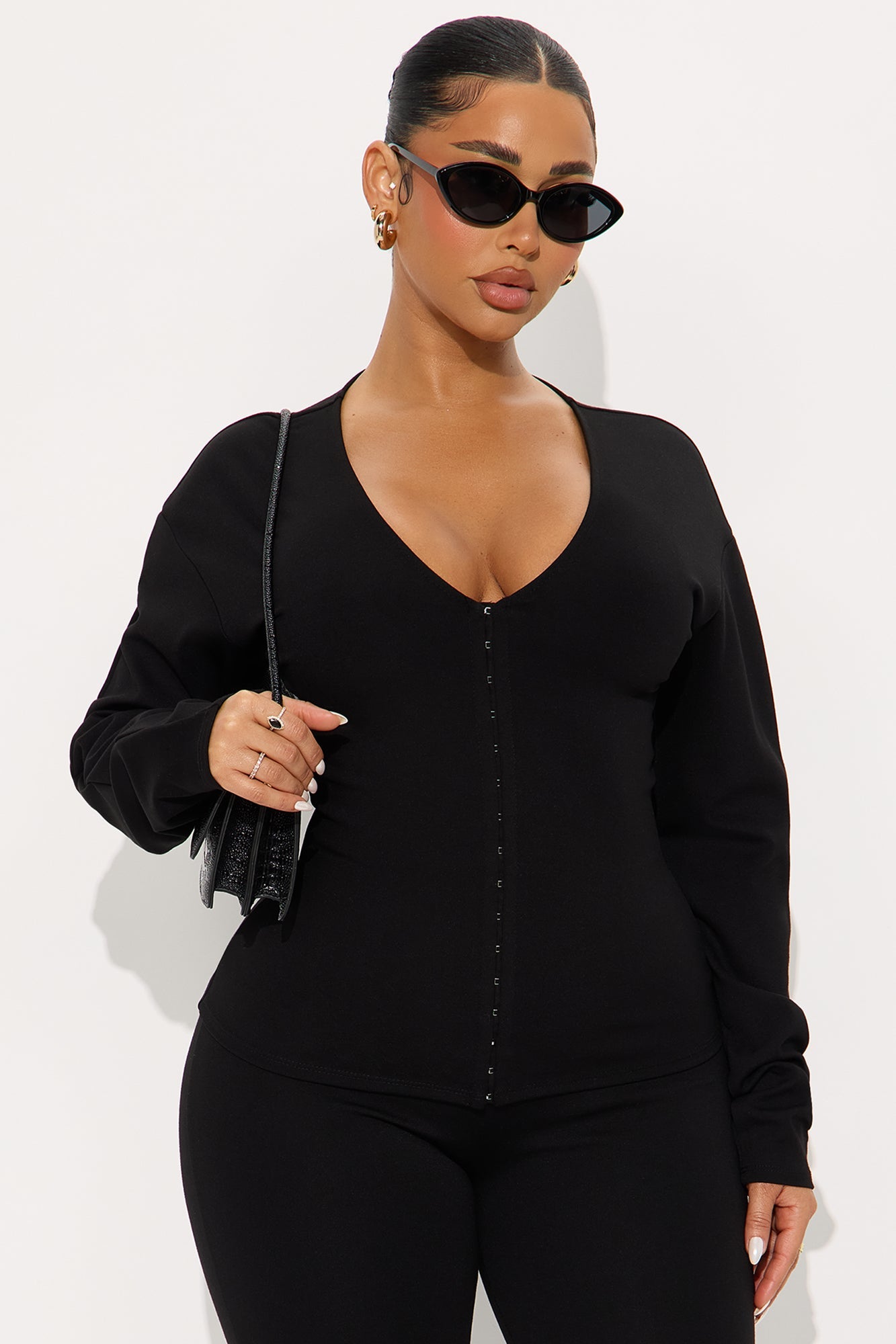 Step It Up Ponte Capri Set - Black