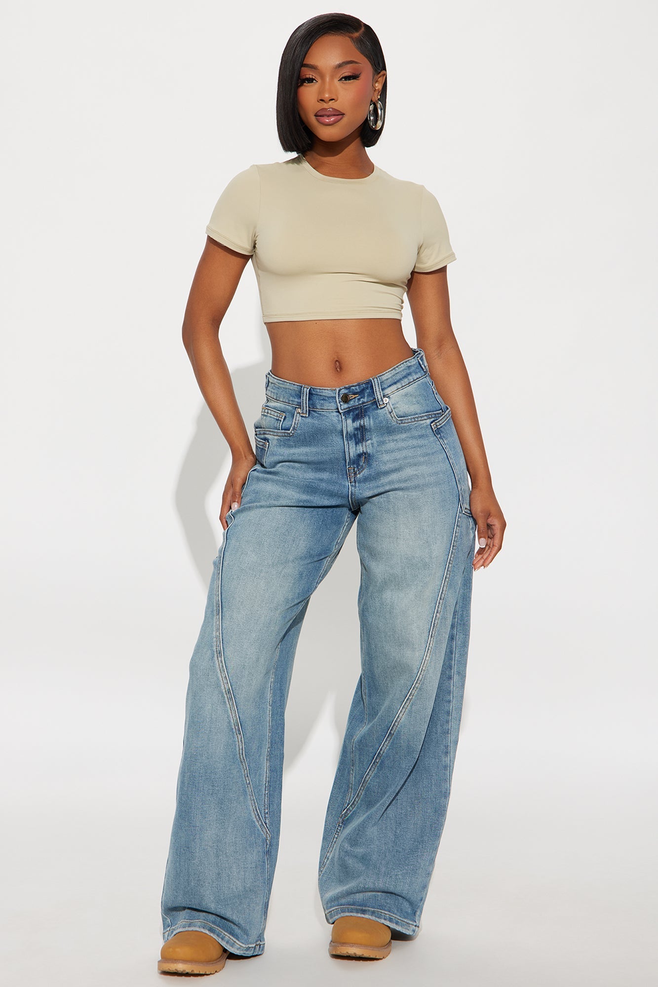 Taking Space Baggy Jeans - Light Wash