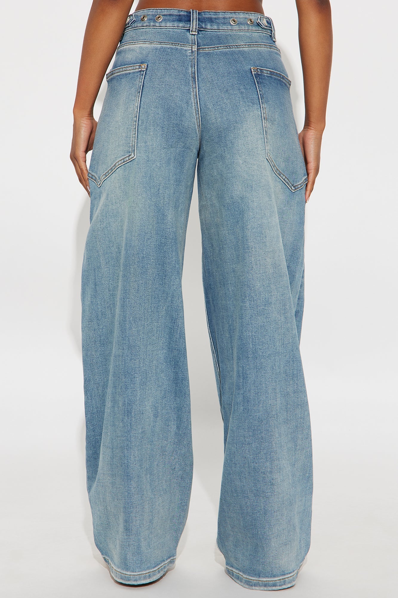 Taking Space Baggy Jeans - Light Wash