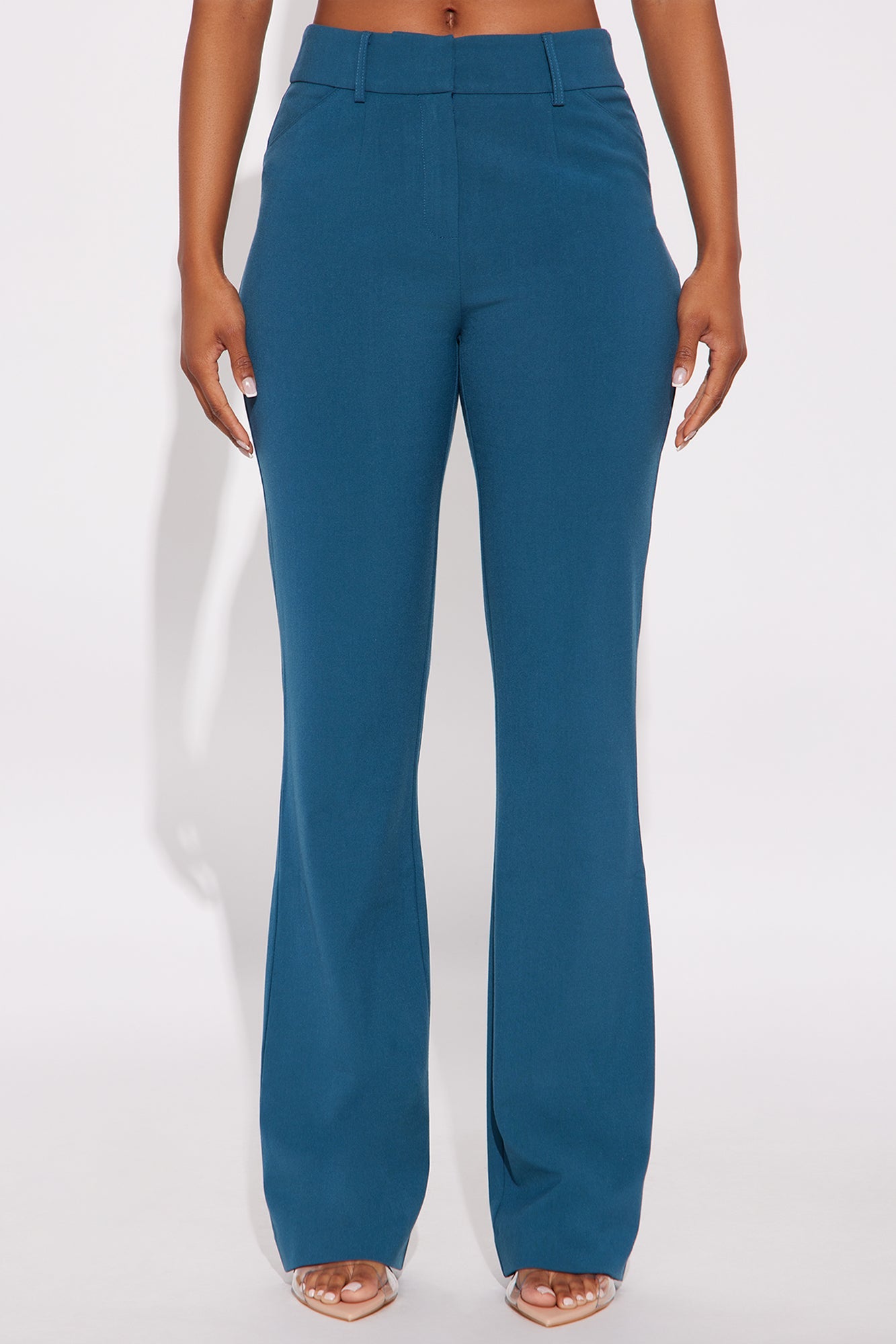 Tasha Dressy High Rise Pants - Teal