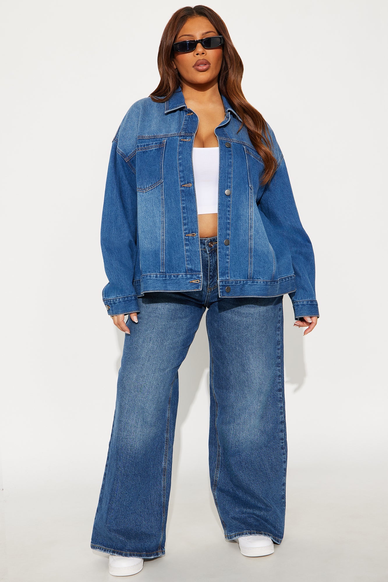 Work Is Done Denim Swing Jacket - Medium Wash