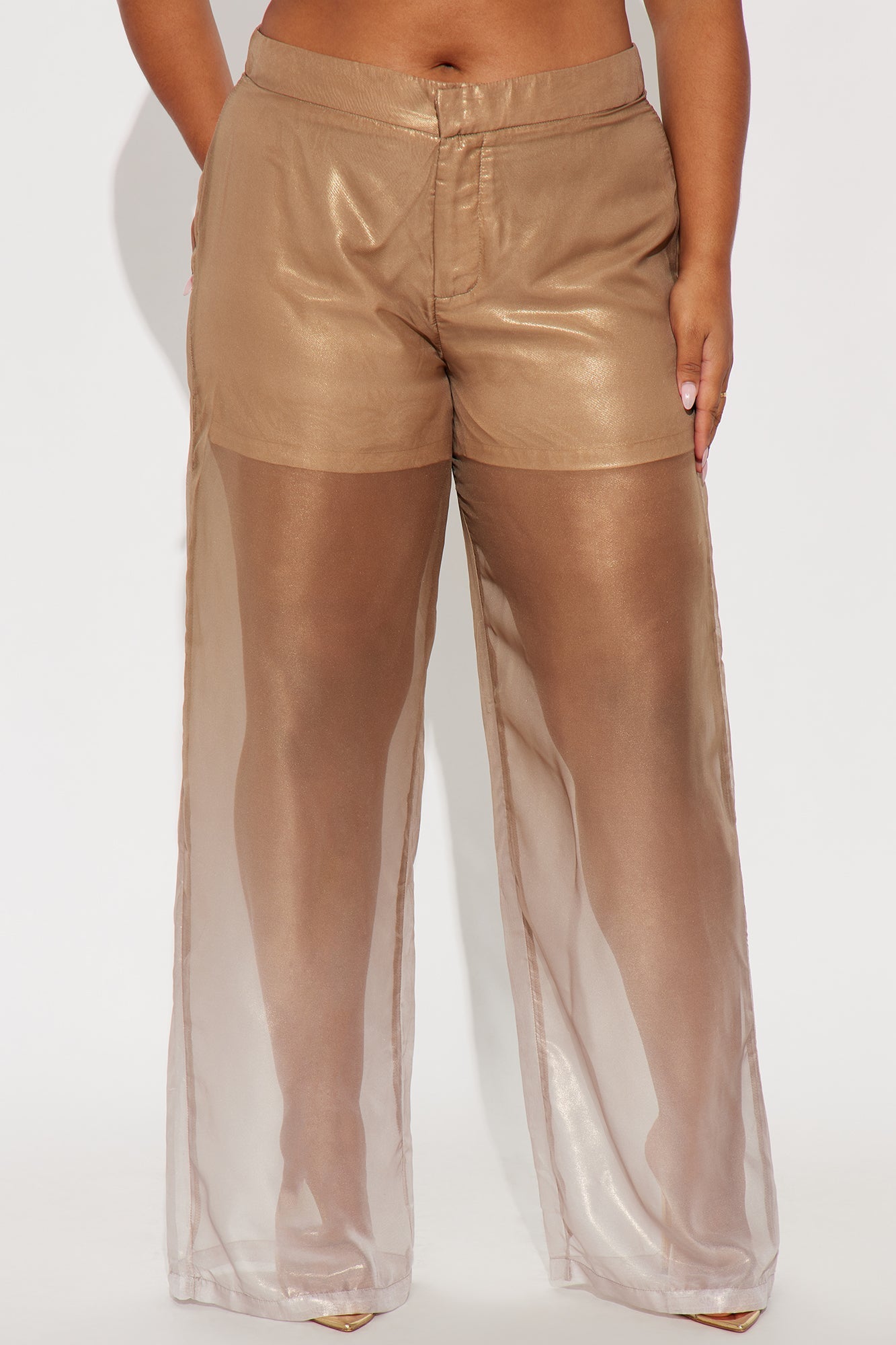 Tanalee Chiffon Ombre Wide Leg Pant 33 - Gold