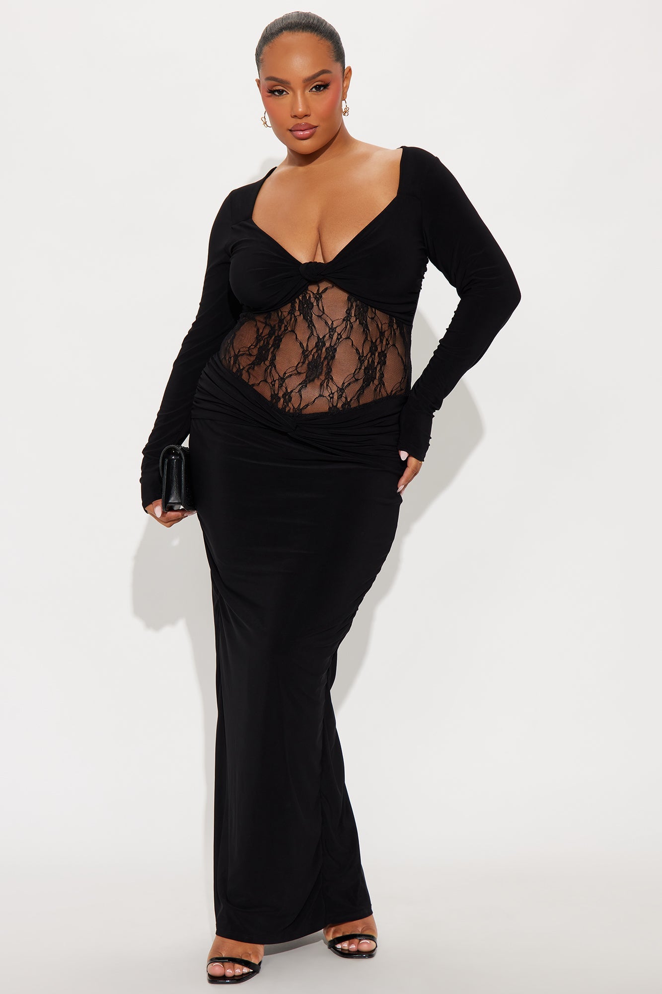 Instant Crush Lace Maxi Dress - Black