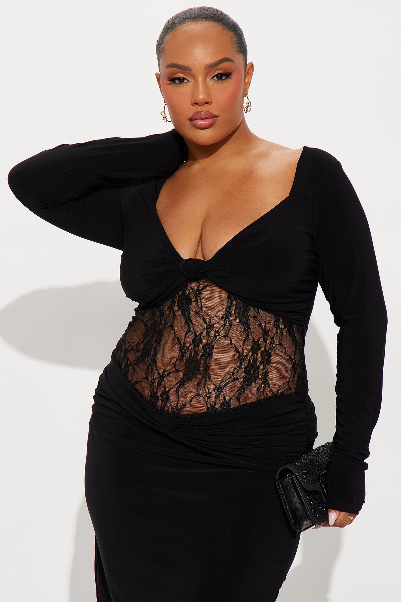 Instant Crush Lace Maxi Dress - Black