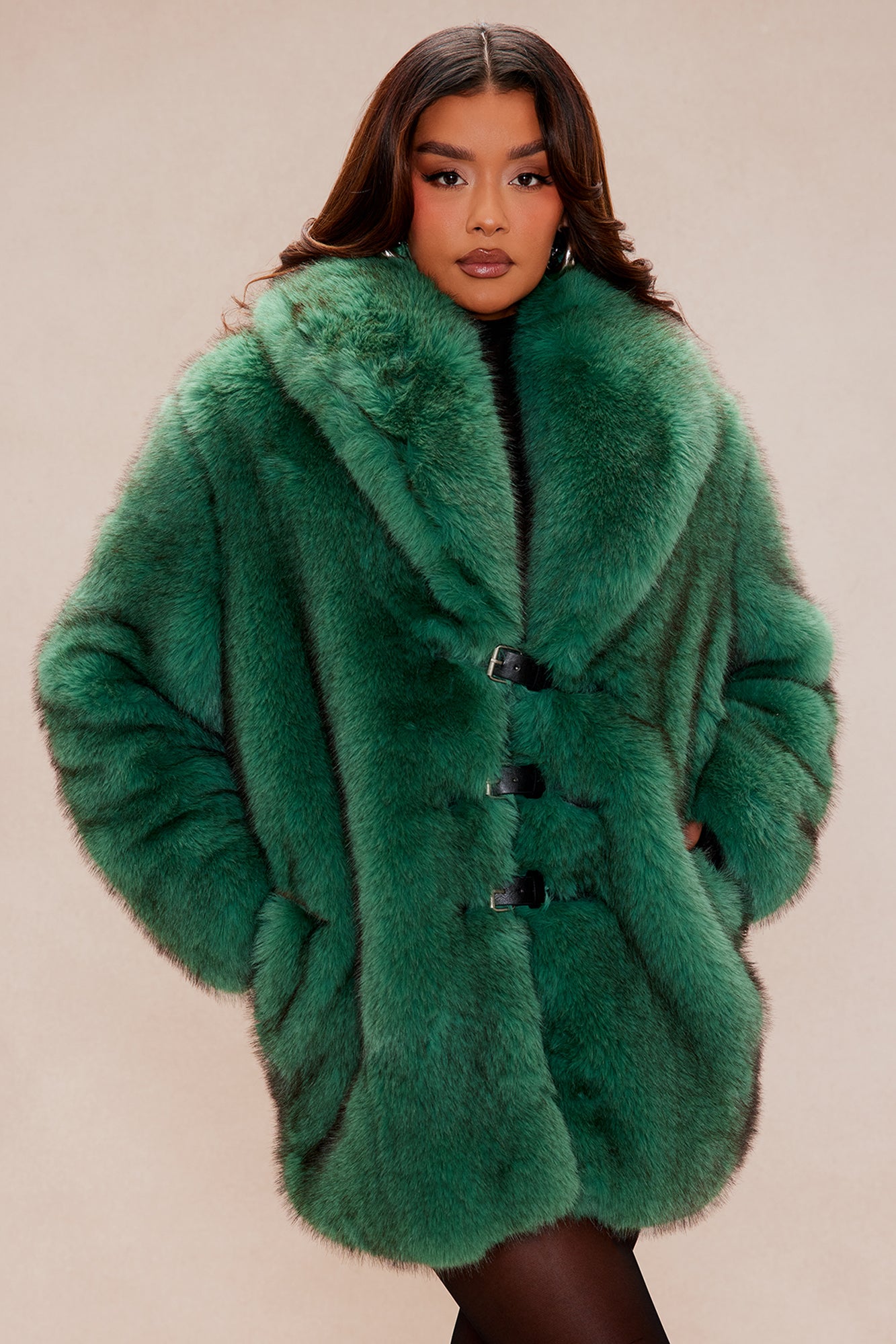 Tundra Faux Fur Jacket - Green