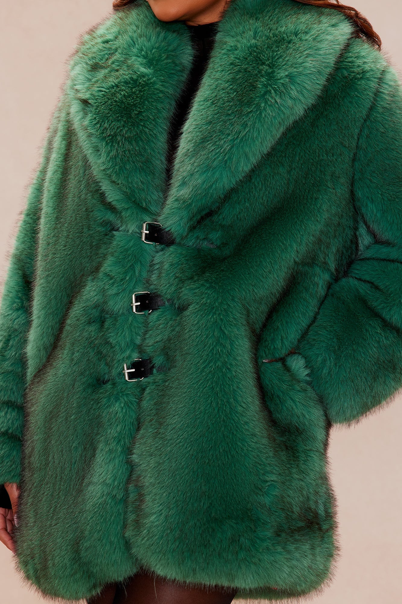 Tundra Faux Fur Jacket - Green