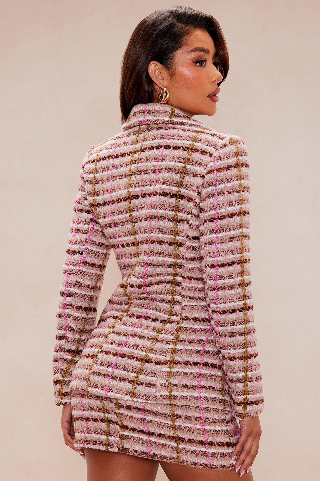 Kelsie Tweed Blazer - Pink/combo