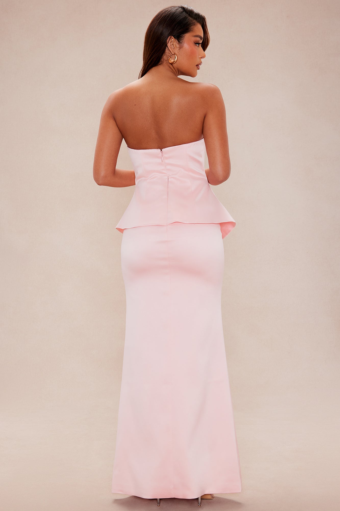 Kenny Satin Gown - Pink