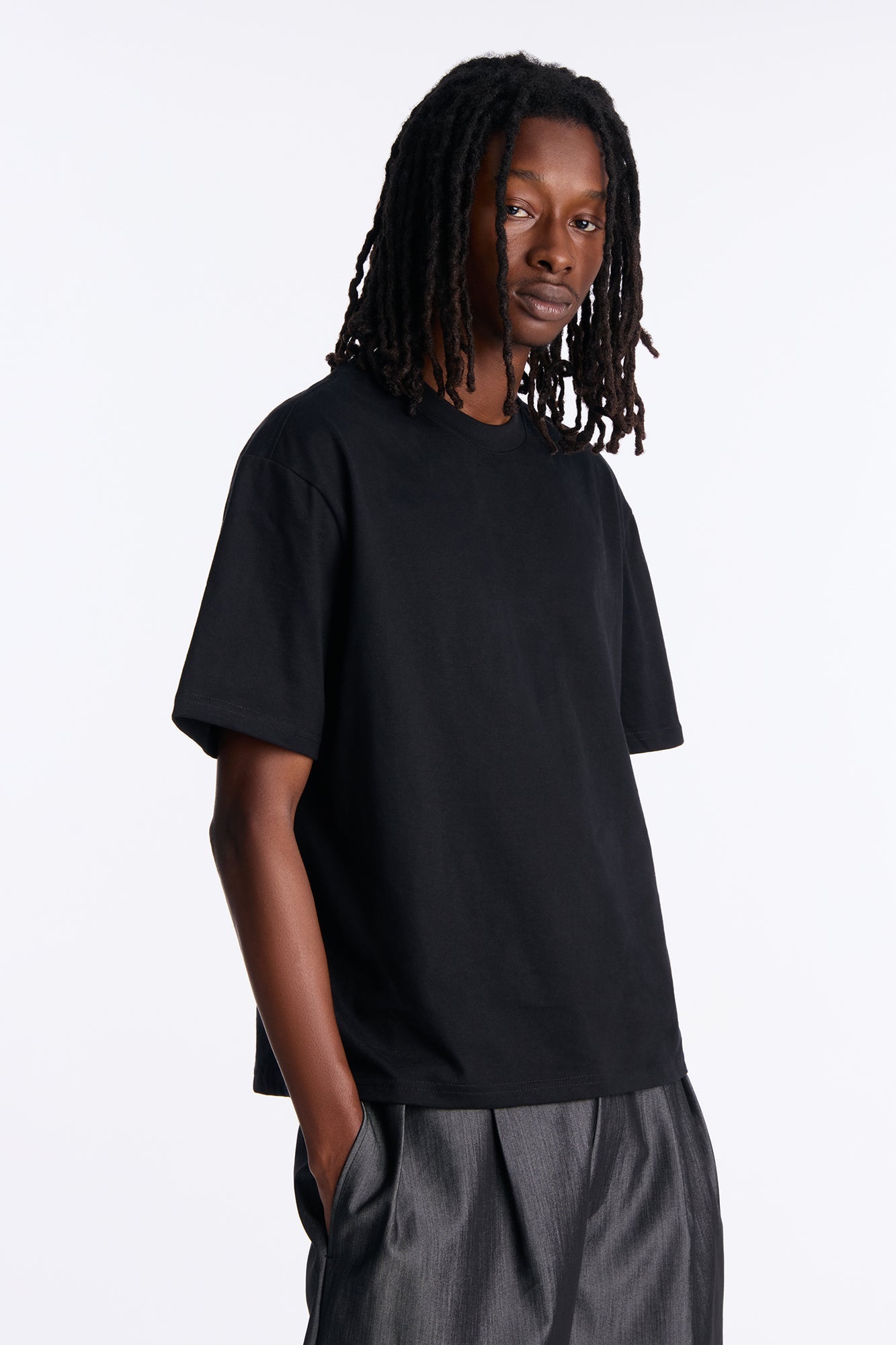 Relaxed Premium Midweight Tee - Black