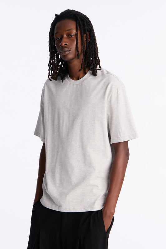 Relaxed Premium Midweight Tee - Heather Grey