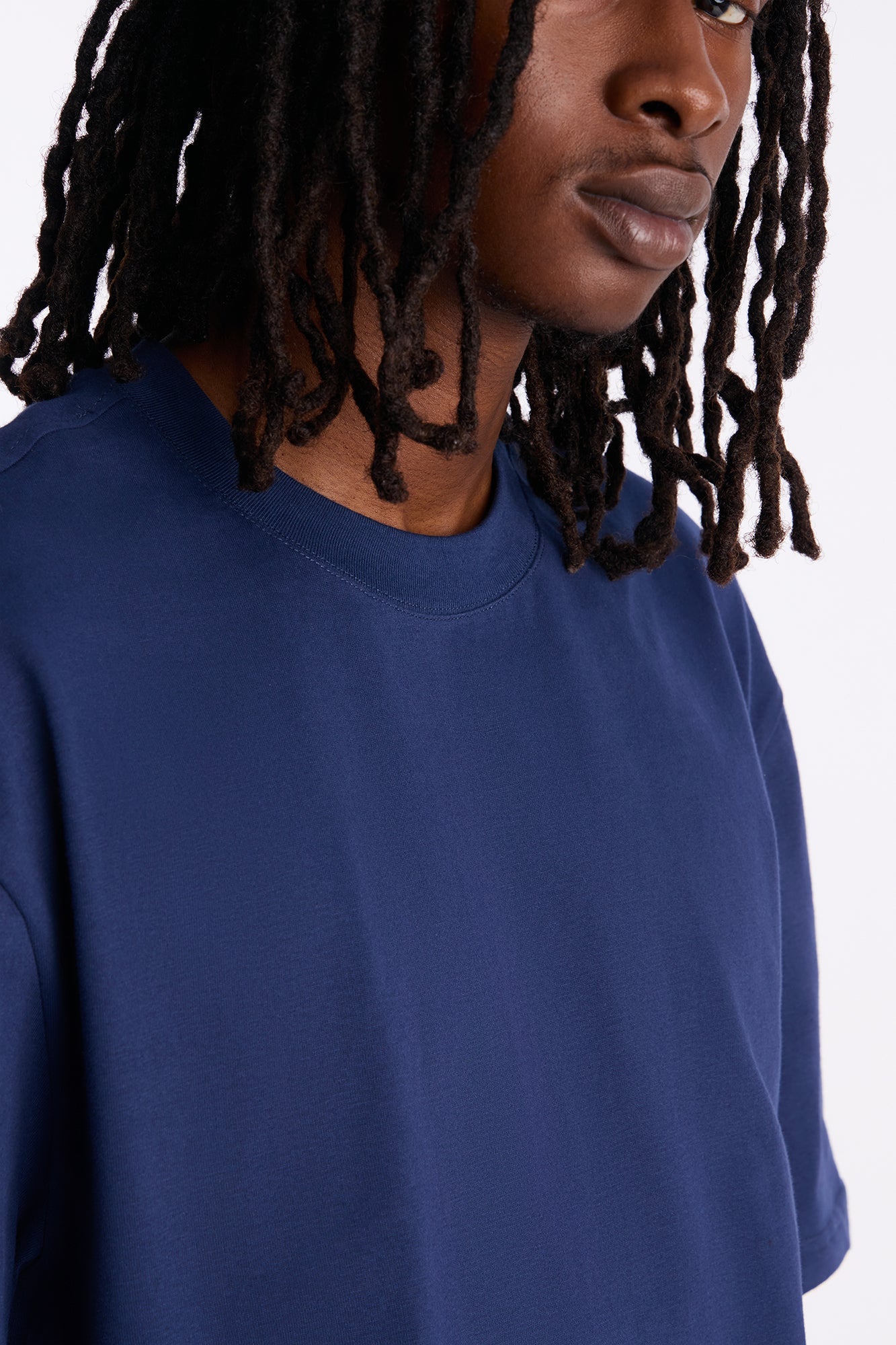 Relaxed Premium Midweight Tee - Navy