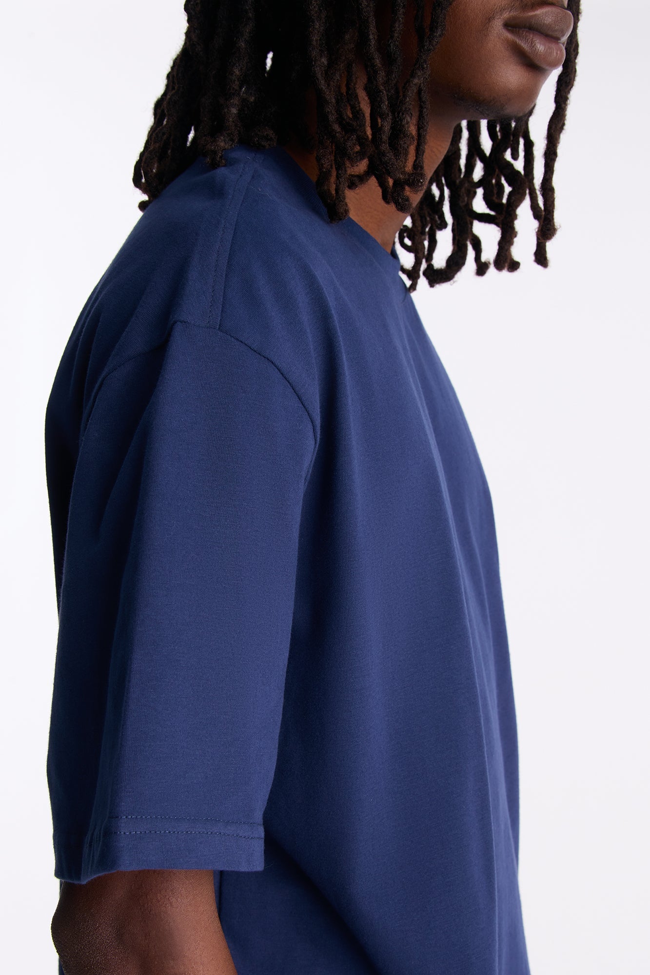 Relaxed Premium Midweight Tee - Navy