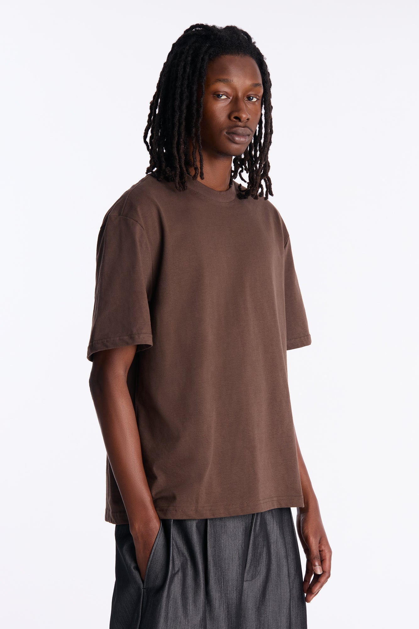 Relaxed Premium Midweight Tee - Brown