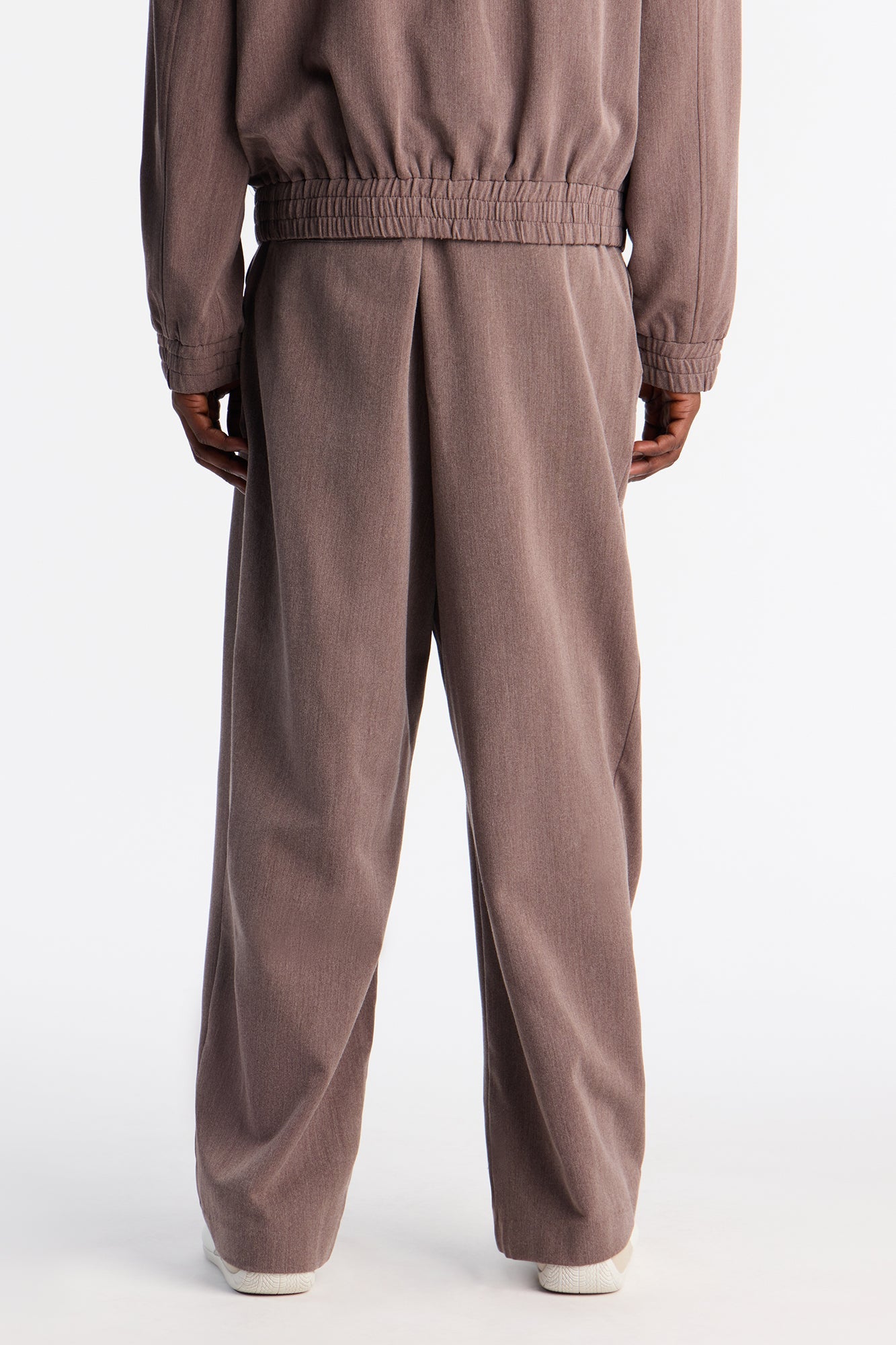 Baggy Upper East Side Asymmetrical Button Trouser - Brown