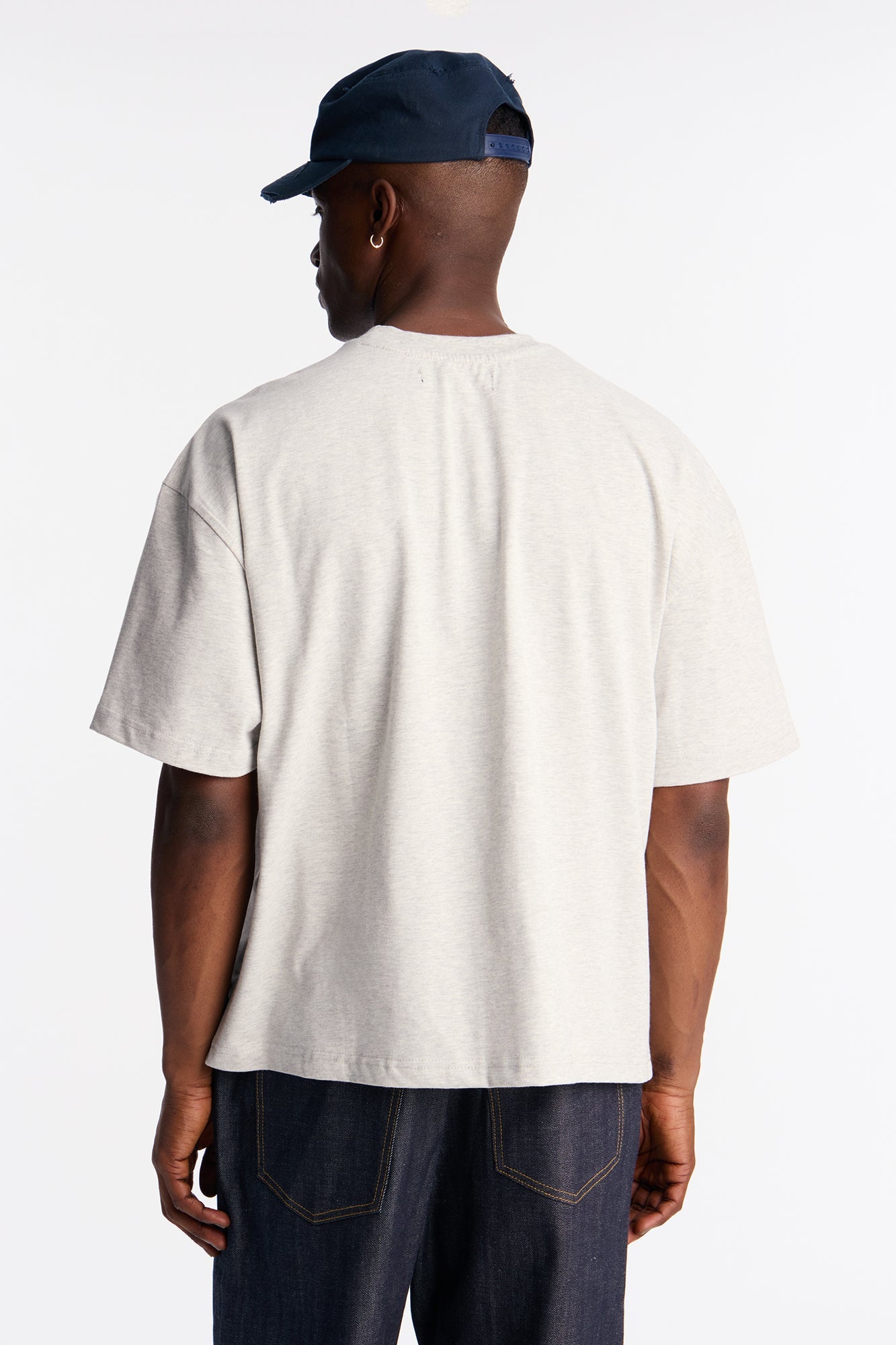 Boxy Premium Midweight Tee - Heather Grey