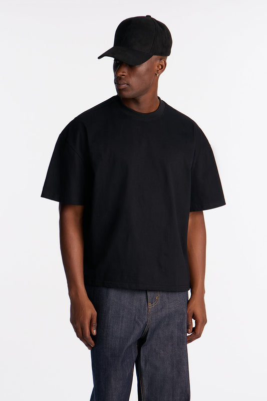 Boxy Premium Midweight Tee - Black