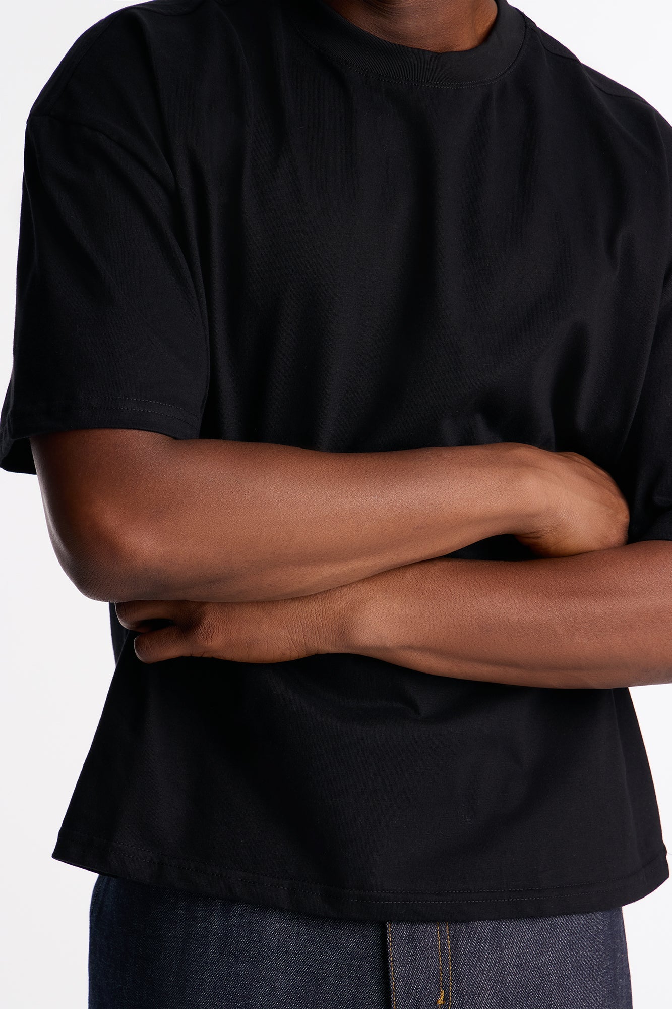 Boxy Premium Midweight Tee - Black