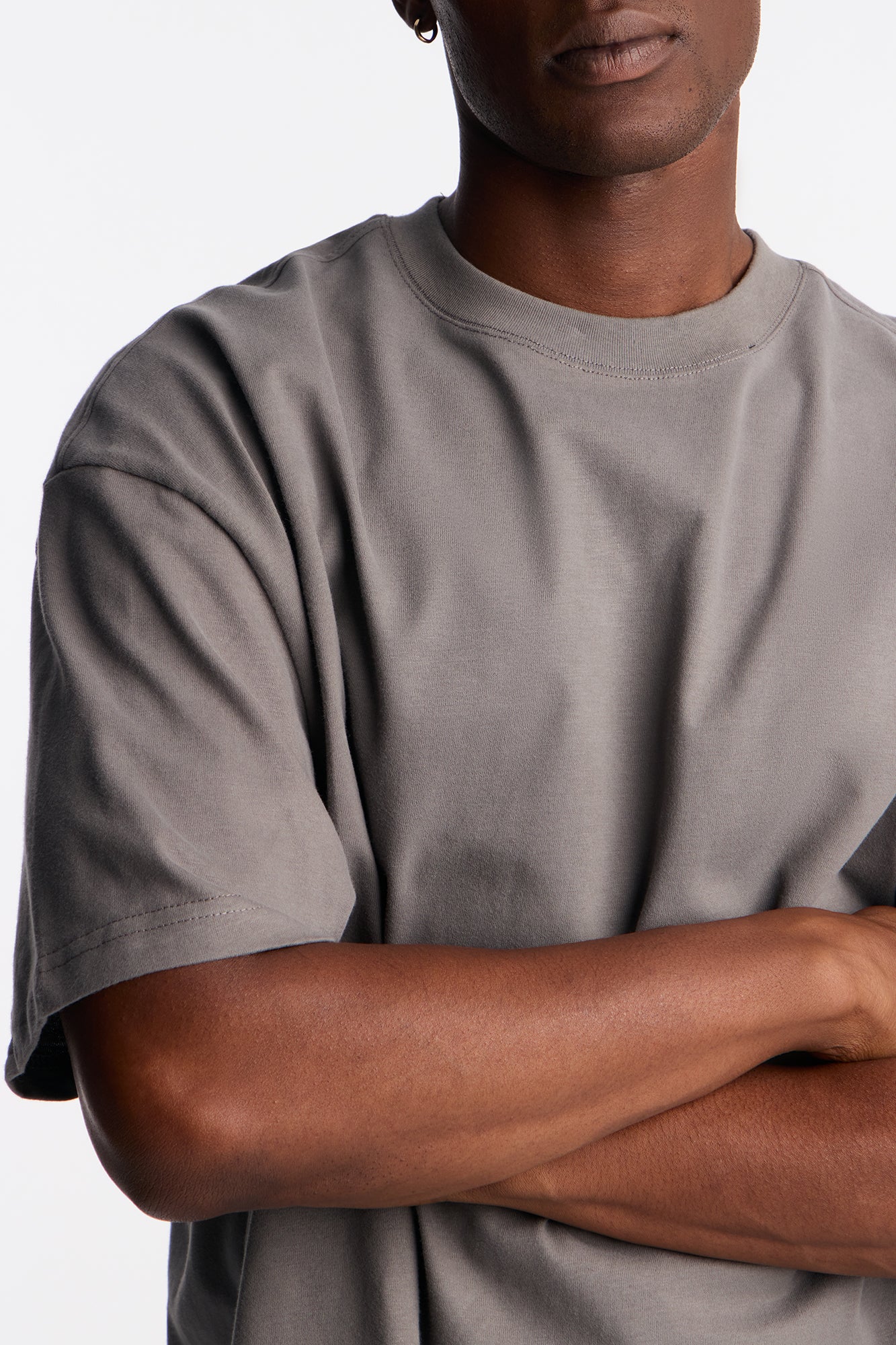 Boxy Premium Midweight Tee - Dark Grey