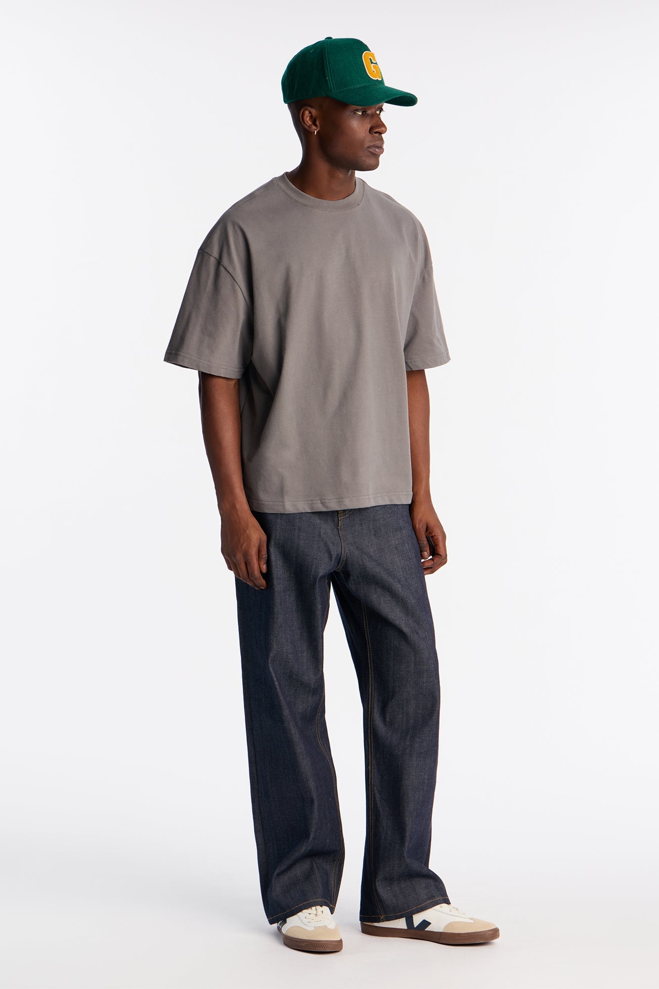 Boxy Premium Midweight Tee - Dark Grey