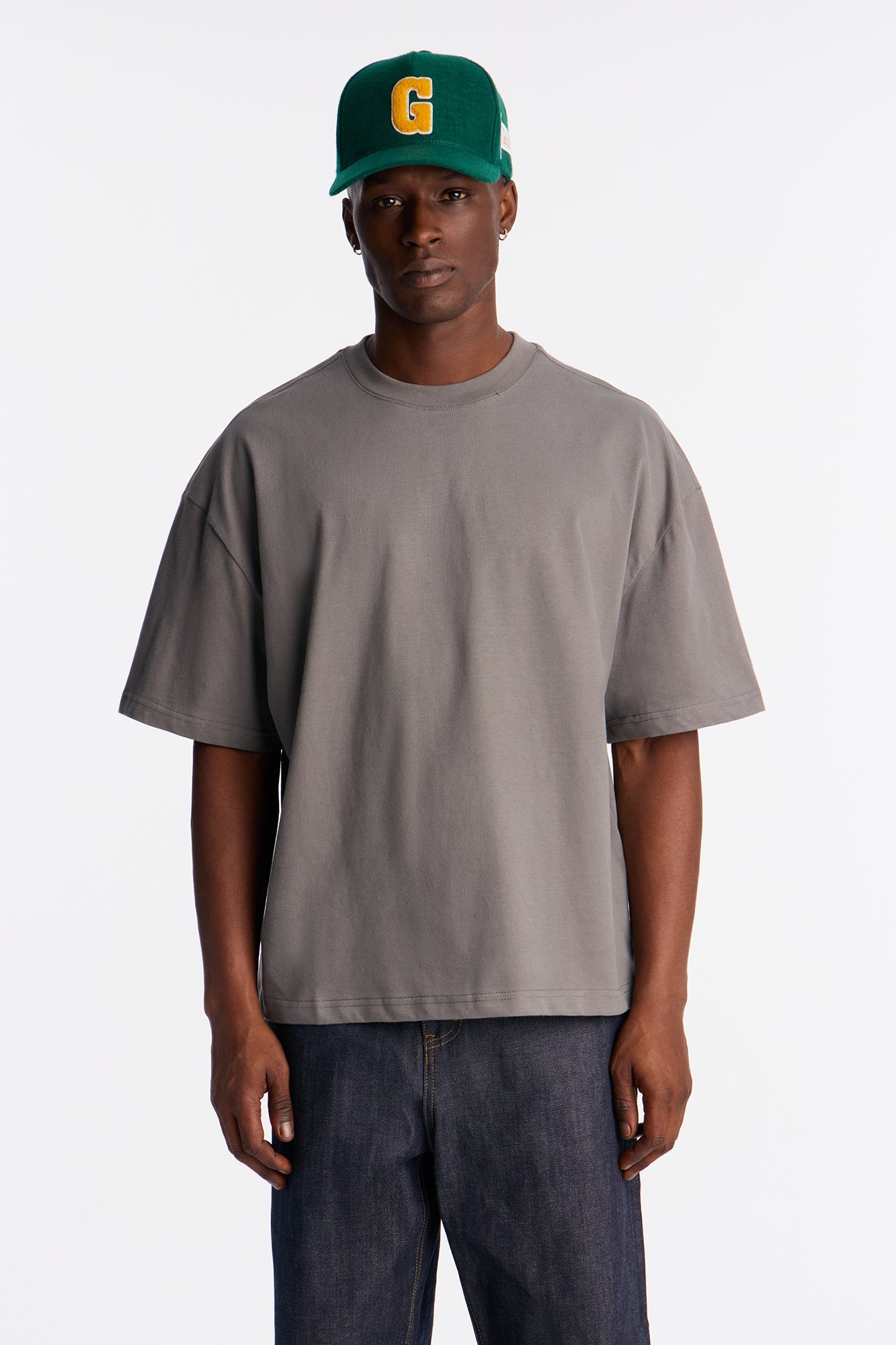 Boxy Premium Midweight Tee - Dark Grey