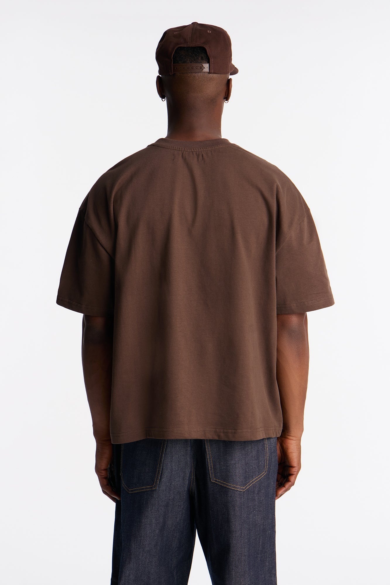 Boxy Premium Midweight Tee - Brown