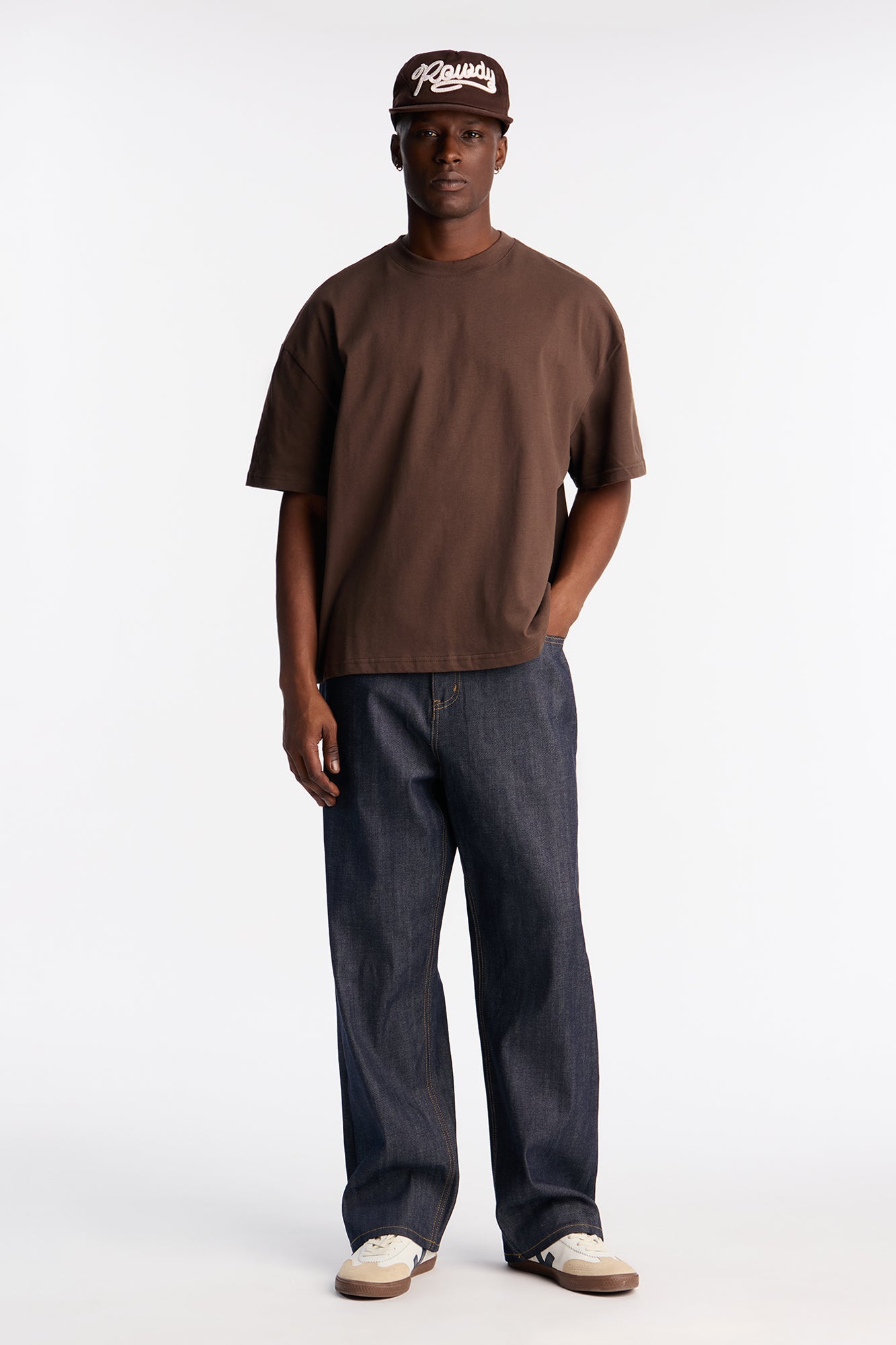 Boxy Premium Midweight Tee - Brown