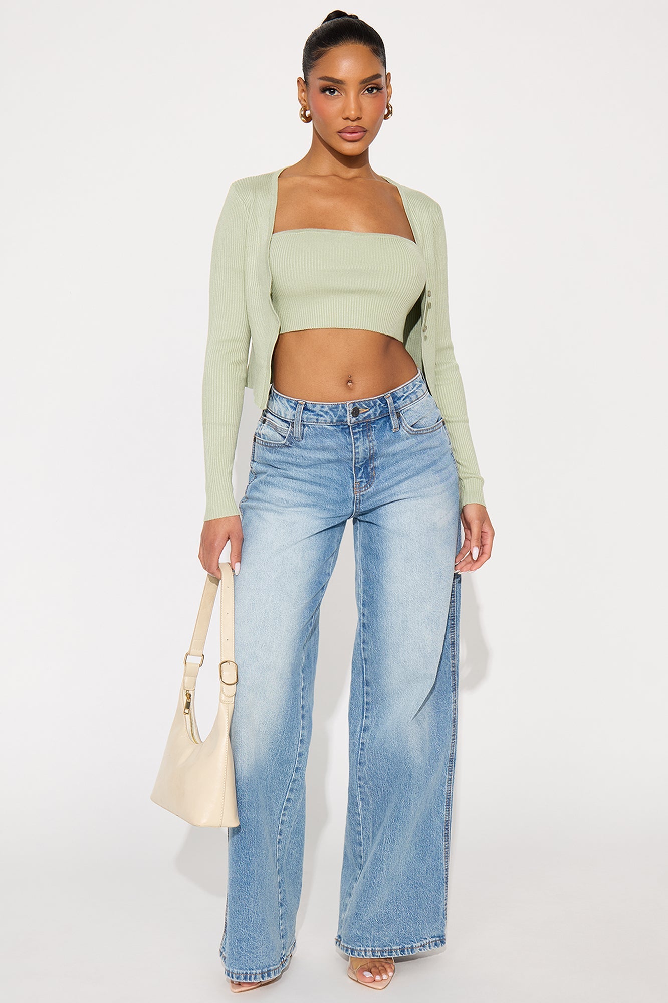 Early Sunsets Sweater Set - Sage