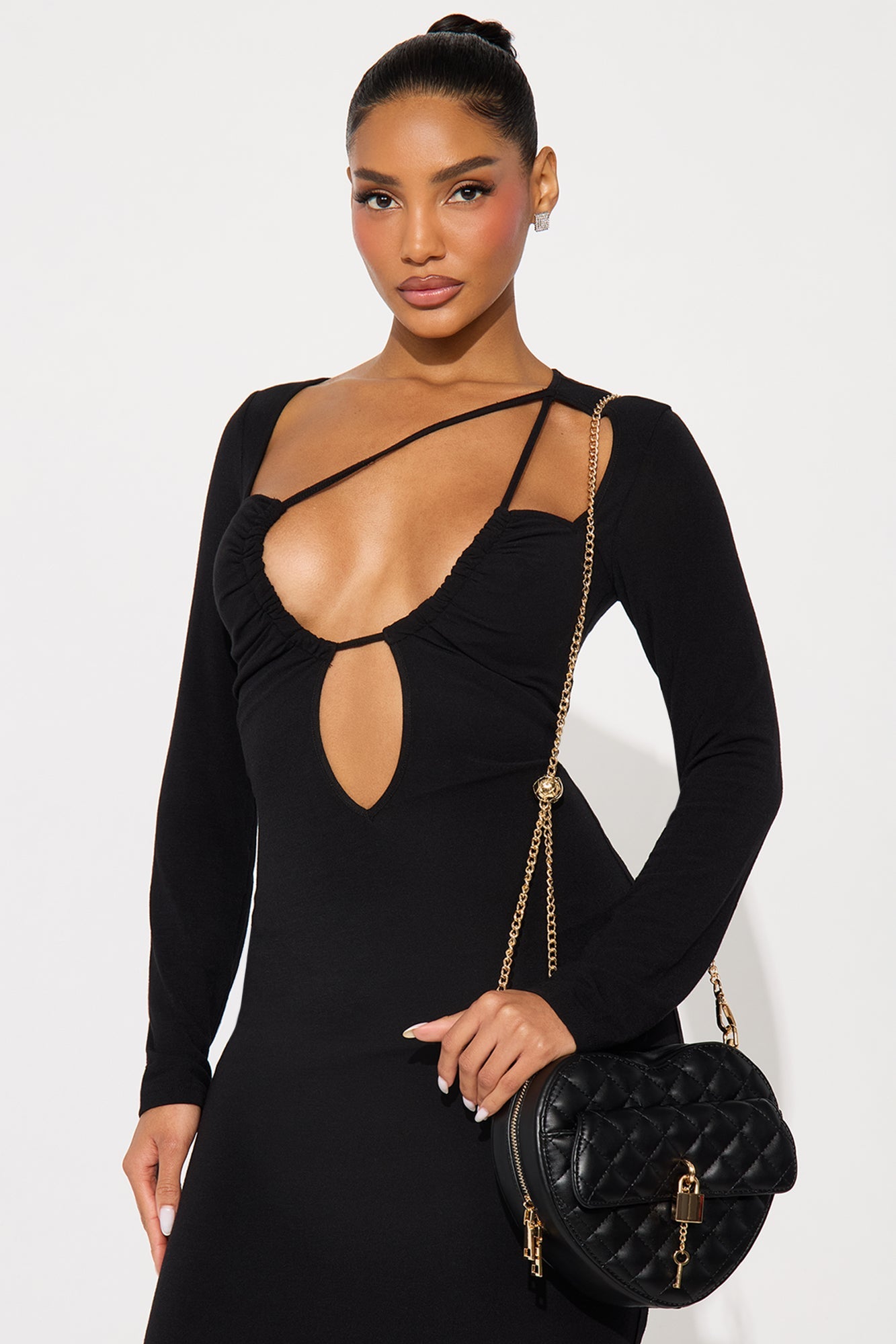 Key To My Heart Crossbody Bag - Black