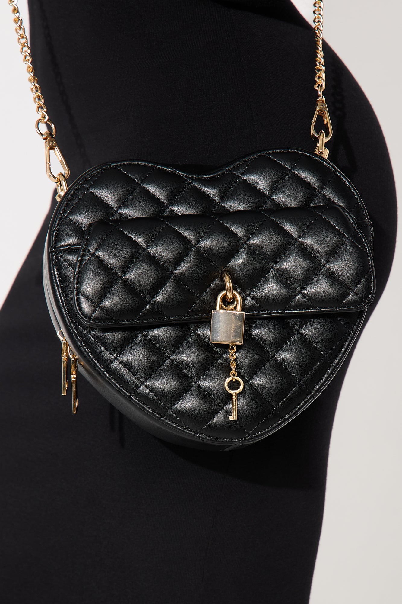 Key To My Heart Crossbody Bag - Black