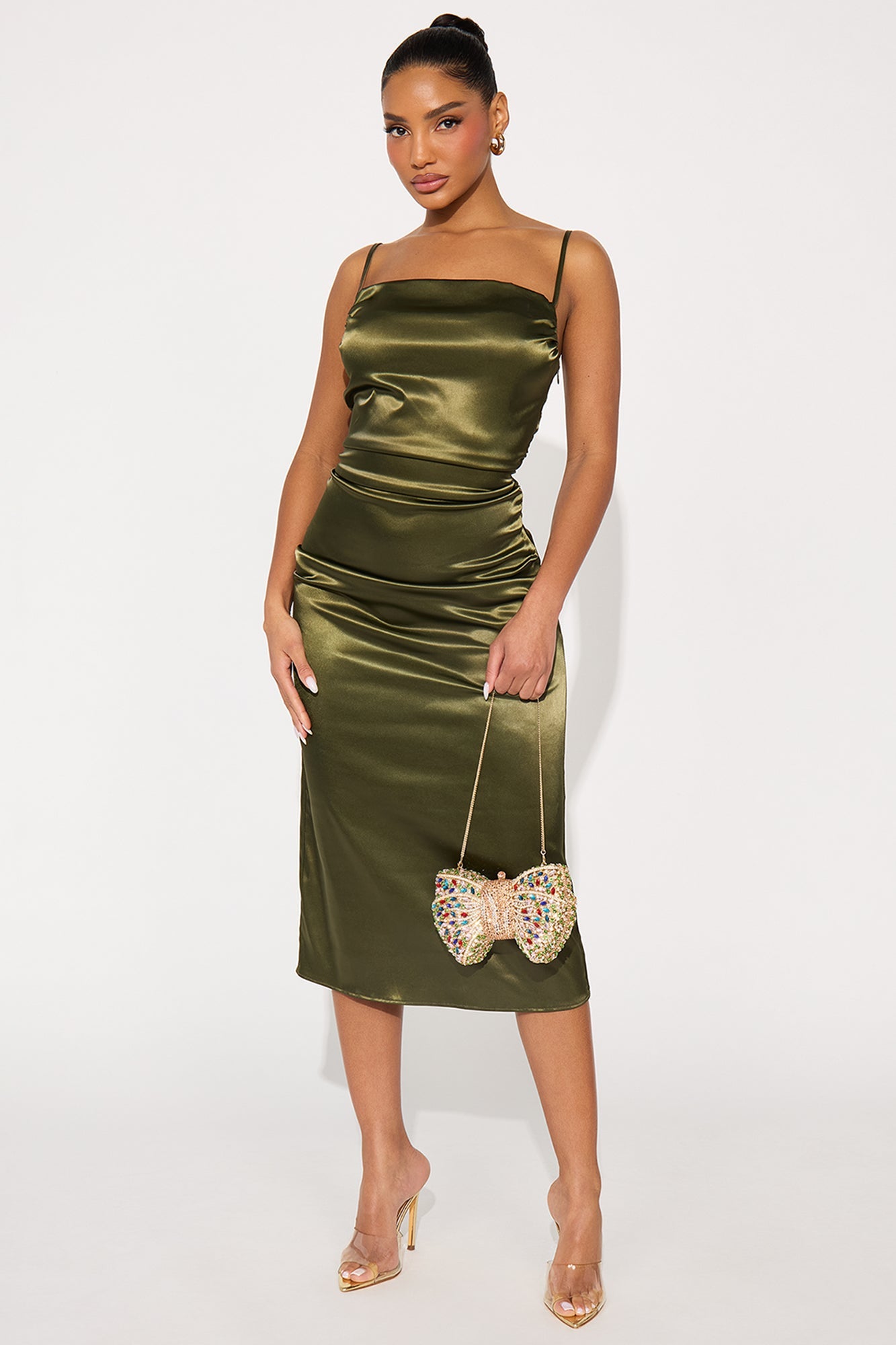 Talk About Rhinestones & Jewels Clutch Handbag - Multi Color