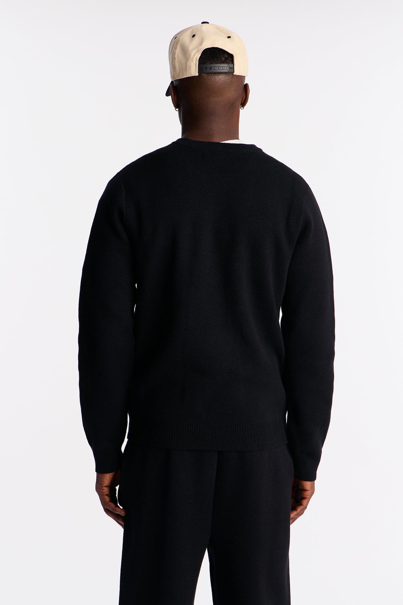 Recline Sweater Knit Crewneck - Black