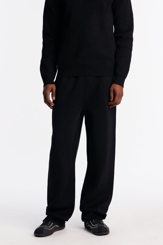Recline Sweater Knit Sweatpants - Black