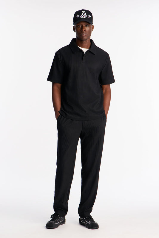 Show Up Slim Slit Pants - Black