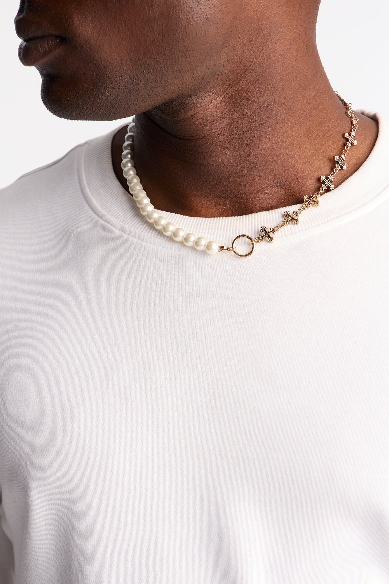 Unruly Pearl Necklace - Gold/combo