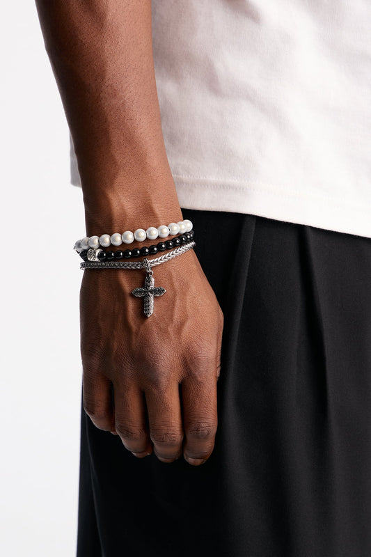 Next Up Mixed Bracelet Set - Silver