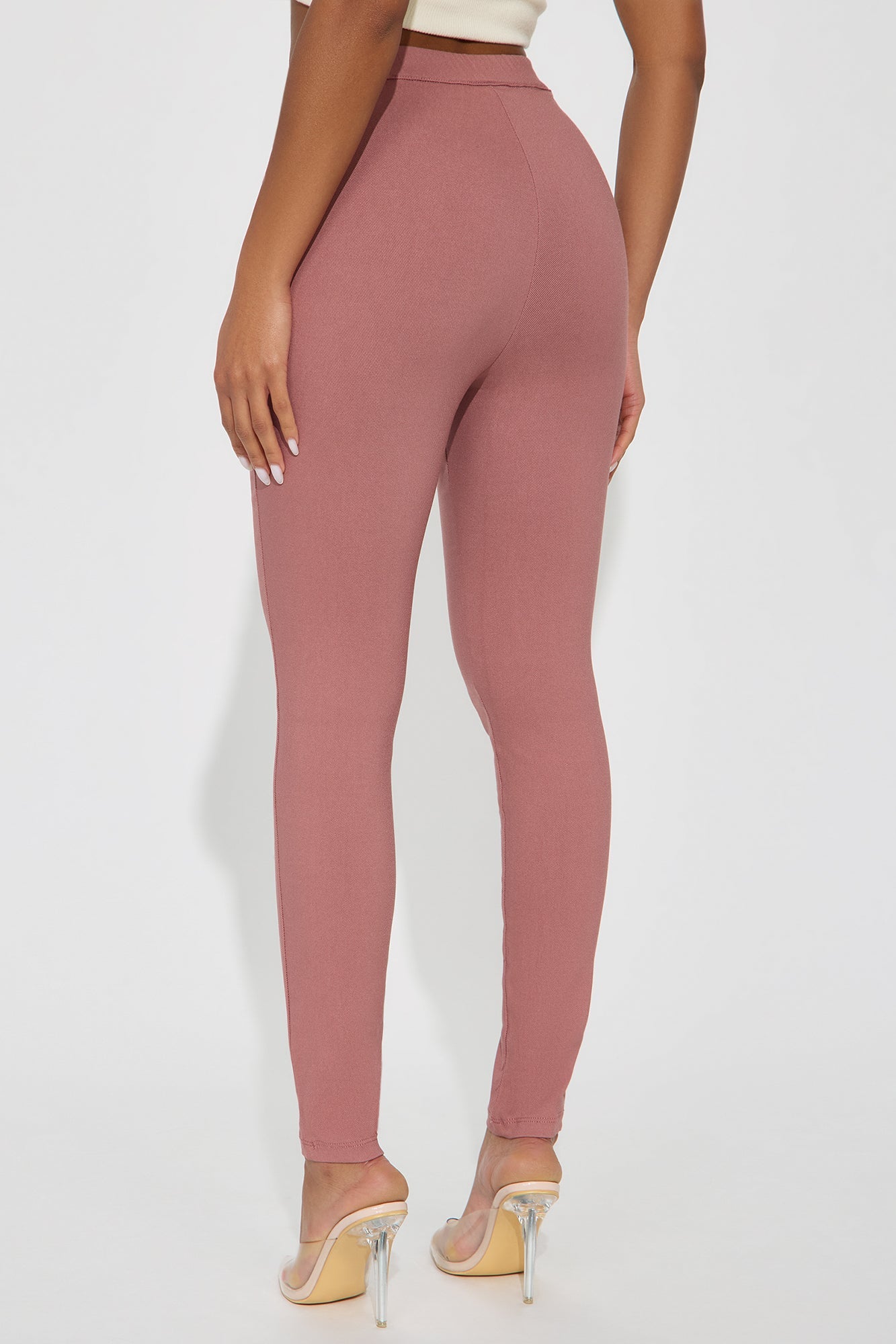 Just Fine High Rise Skinny Pant - Mauve