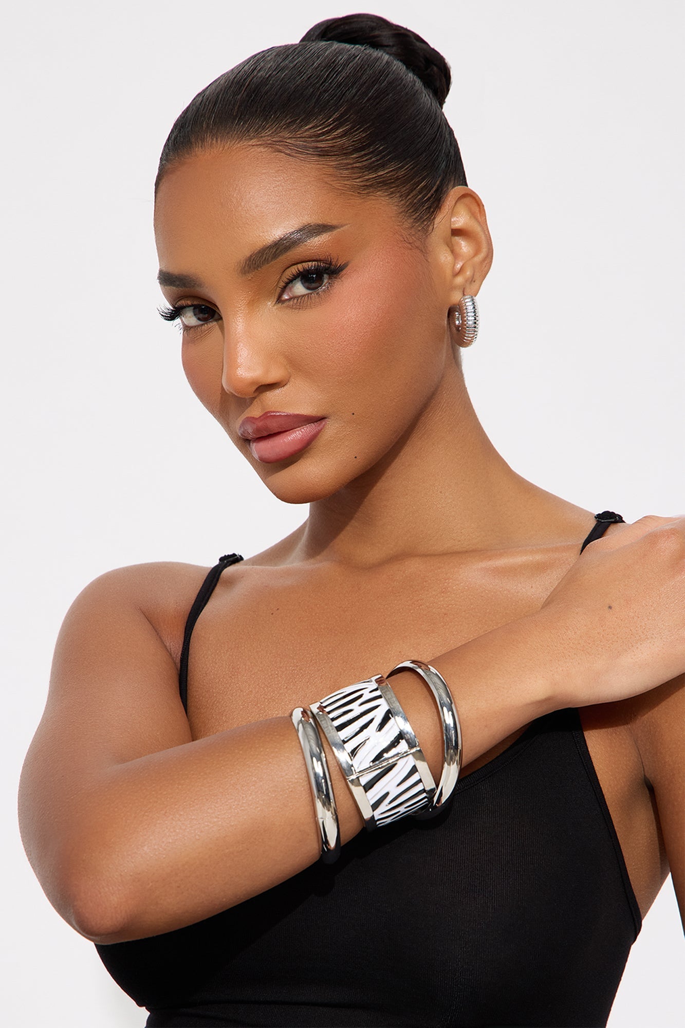 Zebra Zone 3 Piece Bracelet Set - Silver/Combo