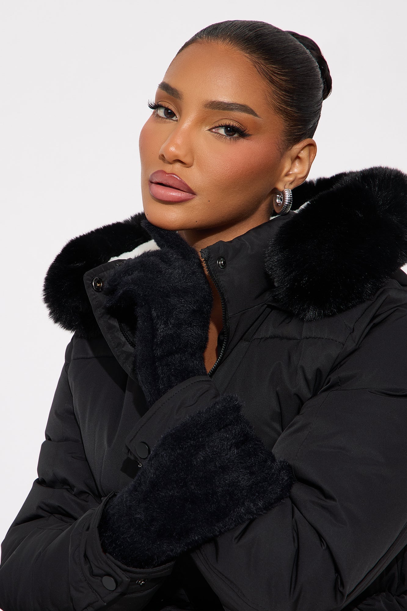 Anastasia Bow Gloves - Black