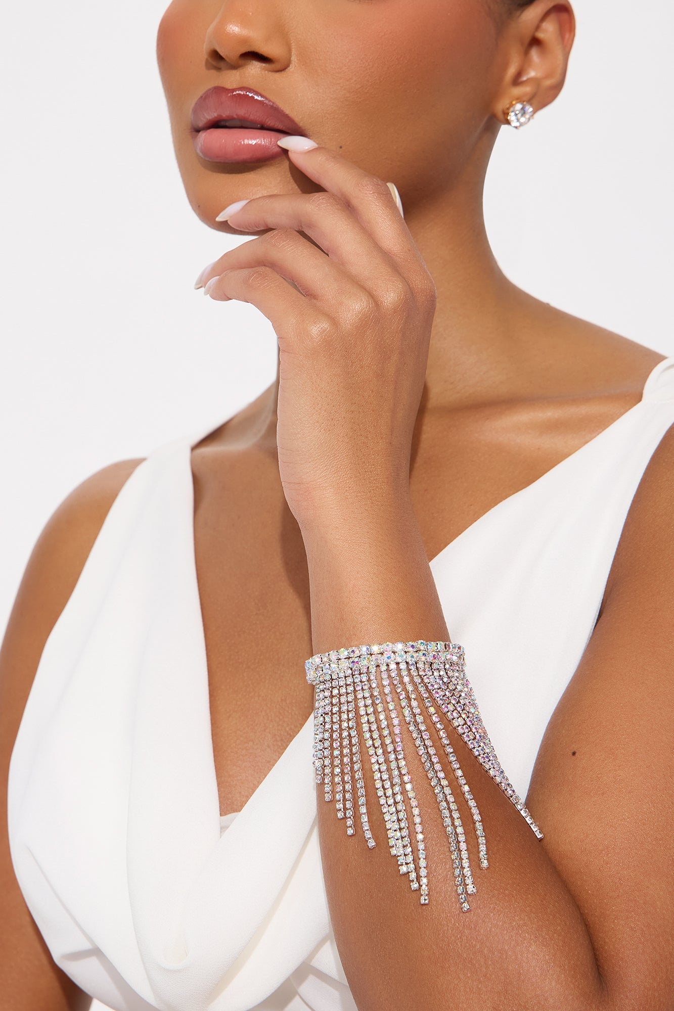 Sparkling Falls Cuff Bracelet - Silver