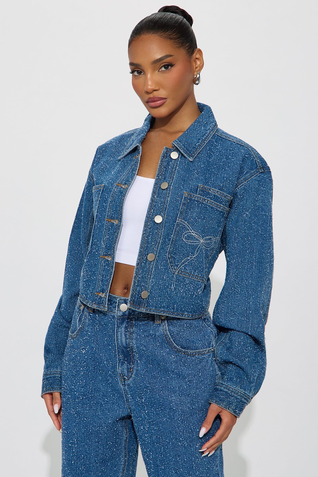 Just A Fling Denim Jacket - Medium Wash