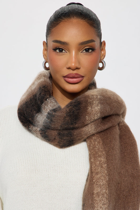 Mocha Latte Weather Scarf - Black/Brown