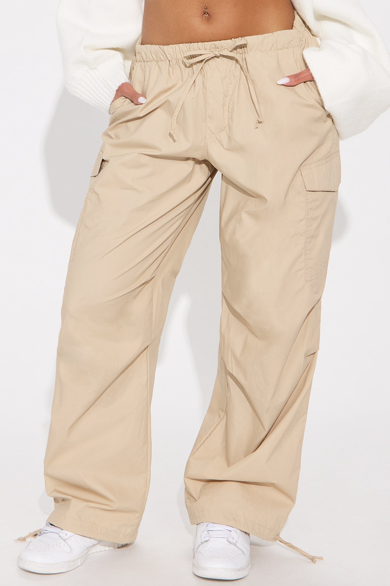 Street Smart Cargo Parachute Pant - Khaki