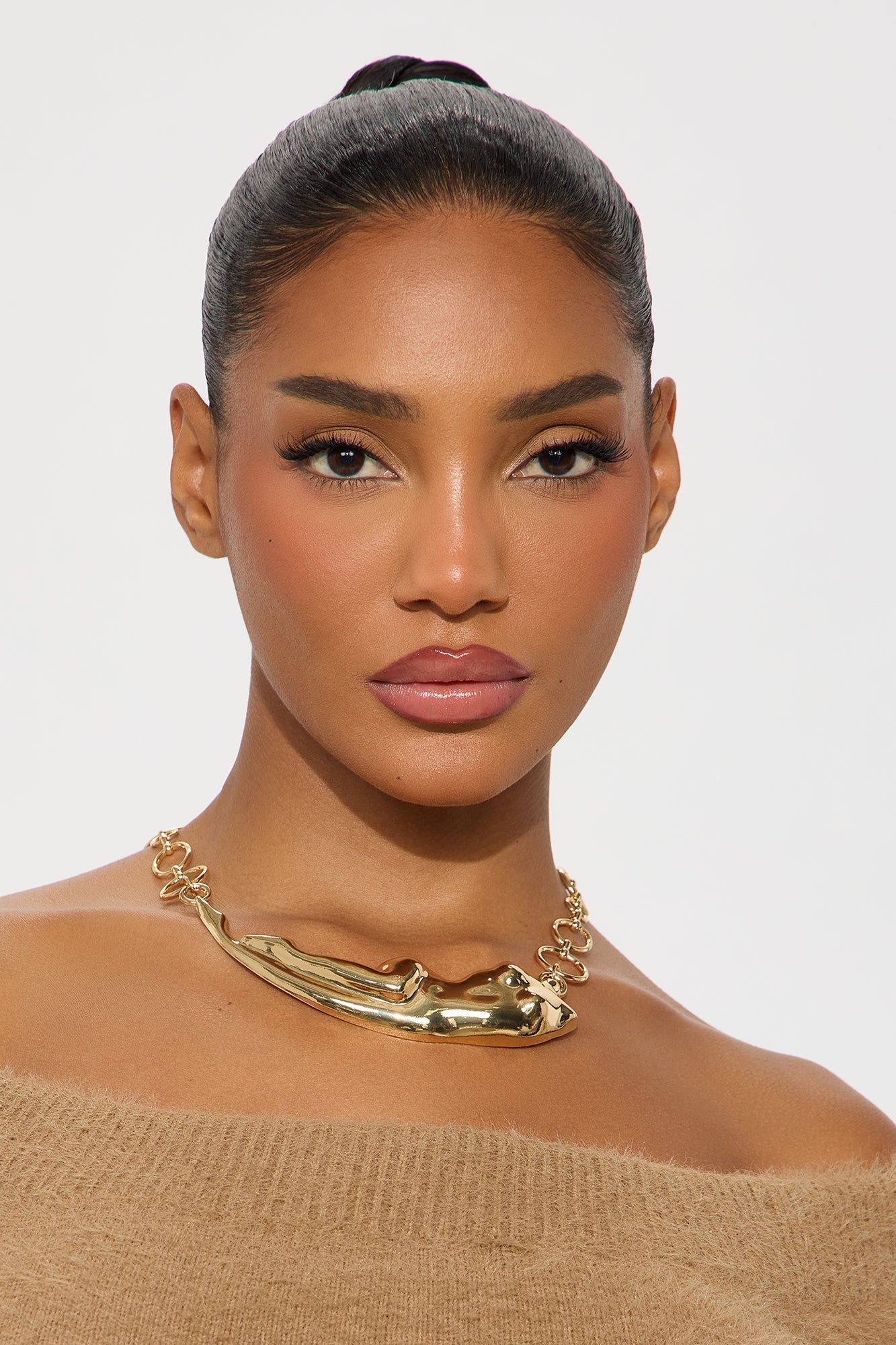 Talking Body Single Chain Necklace - Gold