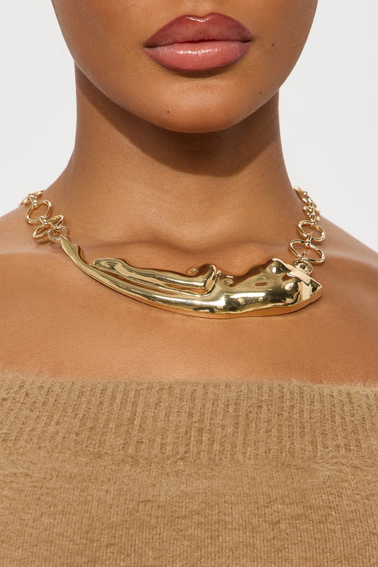 Talking Body Single Chain Necklace - Gold